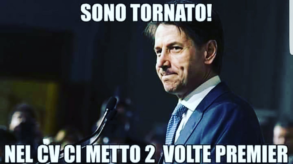 meme conte cv due volte premier