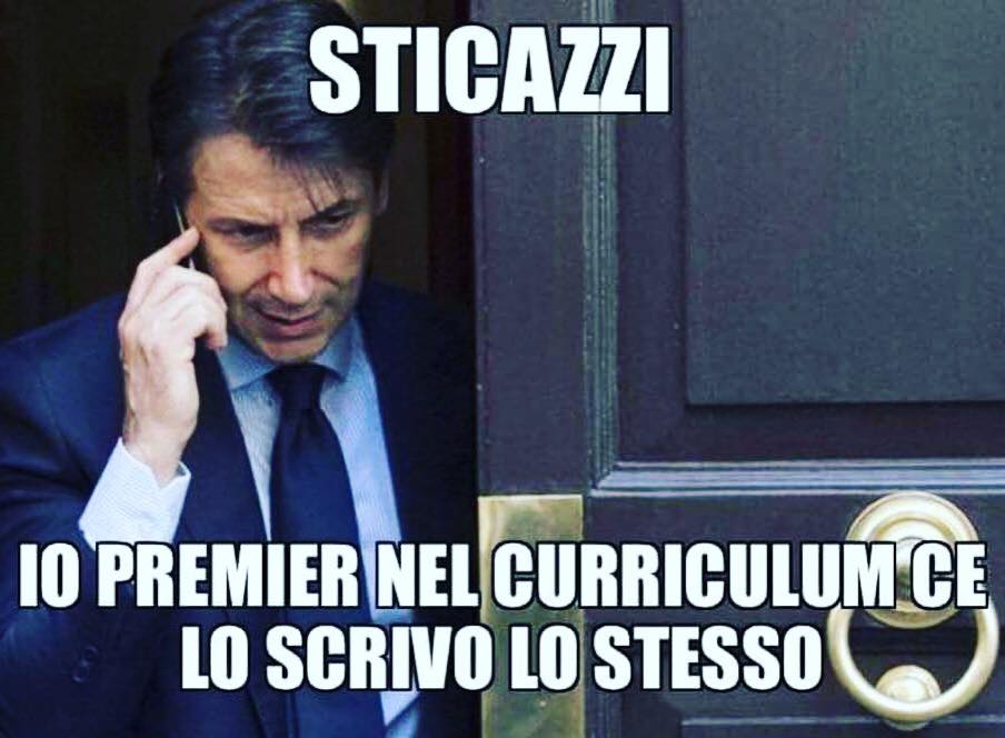 meme finale giuseppe conte governo italia 2018