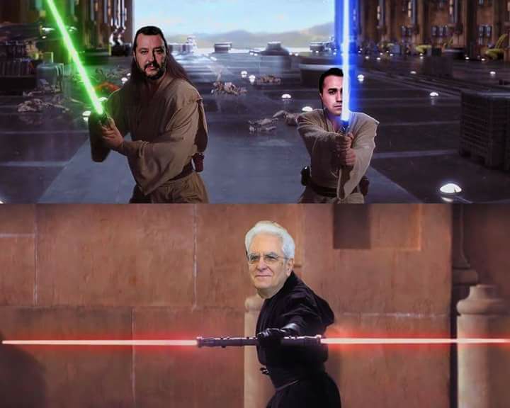 salvini di maio mattarella jedi meme